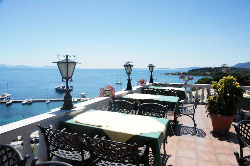 Hotel Cavalieri rooftop terrace with panoramic views of Corfu Town