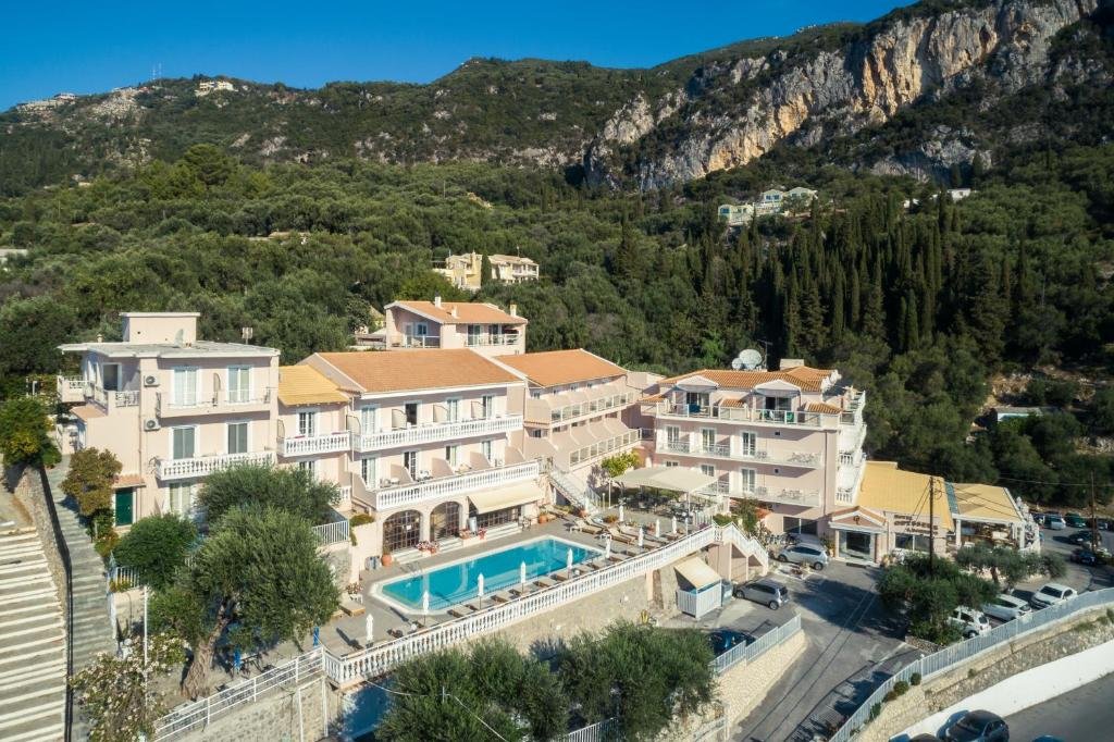 Exterior view of Odysseus Hotel in Paleokastritsa