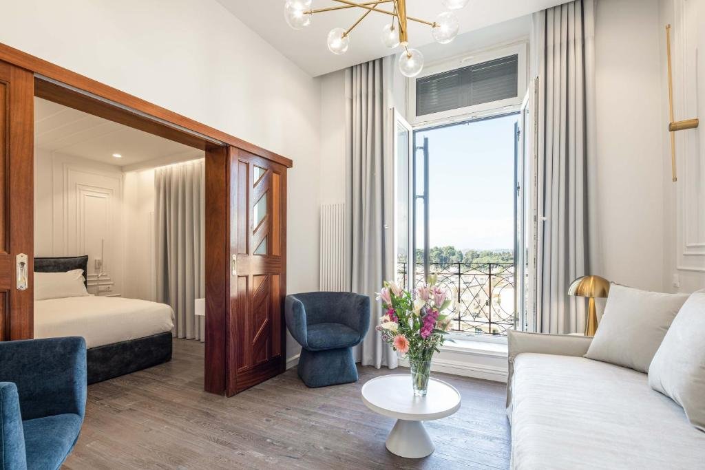 Historic architecture of Bella Venezia Hotel in Corfu Town