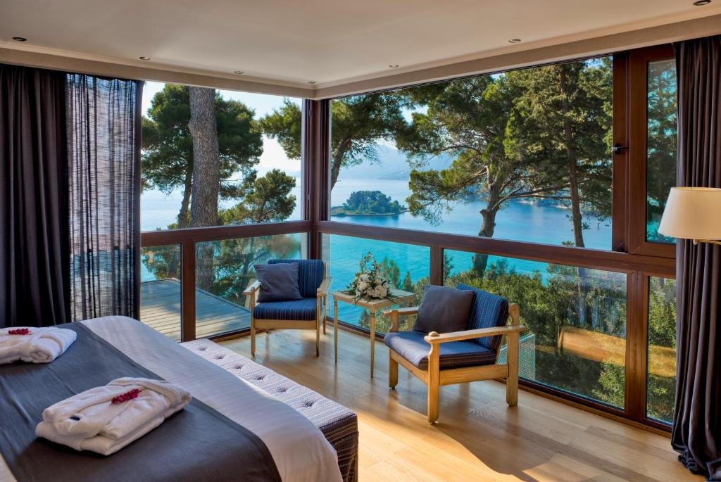 Deluxe sea view room at Corfu Palace Hotel