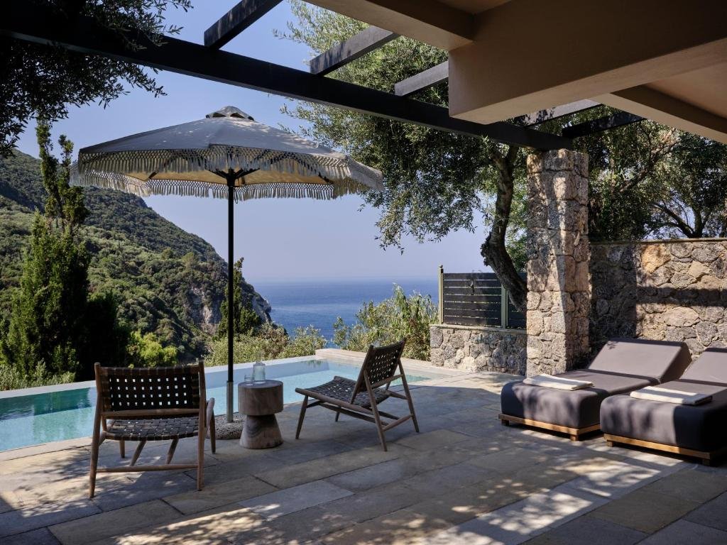 Luxury room with private pool at Atlantica Grand Mediterraneo Resort