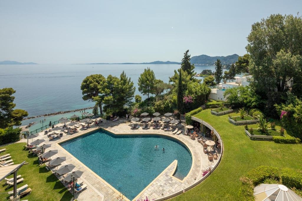 Swimming pool at Corfu Palace Hotel in Corfu Town
