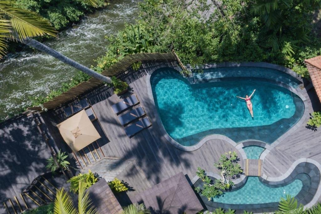 Jungle river valley Adiwana Svarga Loka Ubud