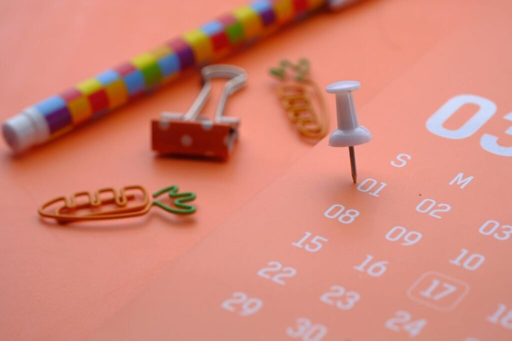 Travel calendar marking best dates for flight booking
