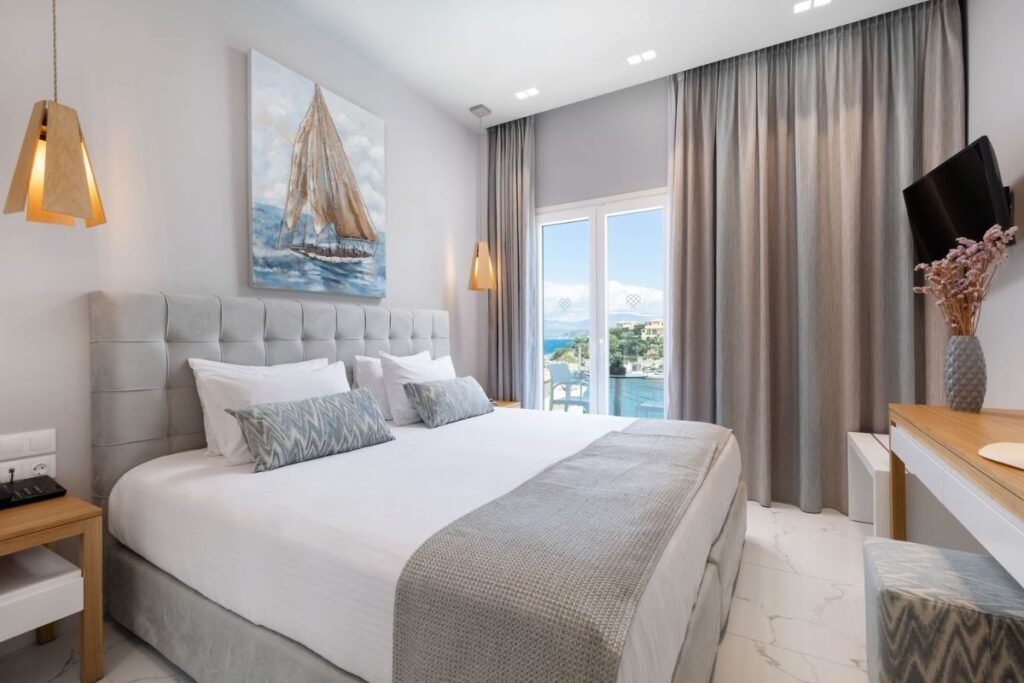Sea view room at Melina Bay Boutique Hotel Corfu
