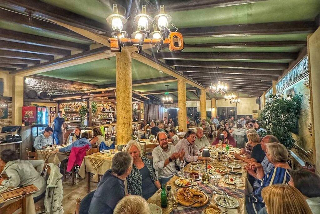 Modern interior of Salt and Pepper restaurant in Sidari