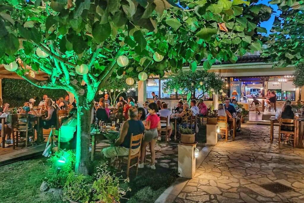 Exterior view of Salt and Pepper restaurant in Sidari Corfu