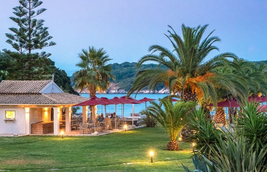 Avlaki Beach near Bella Mare Hotel Corfu