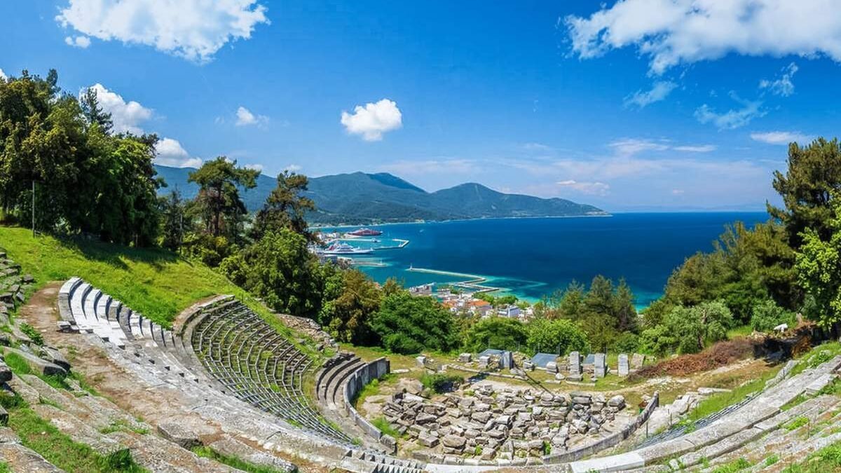 Panoramic view of Thassos Greece