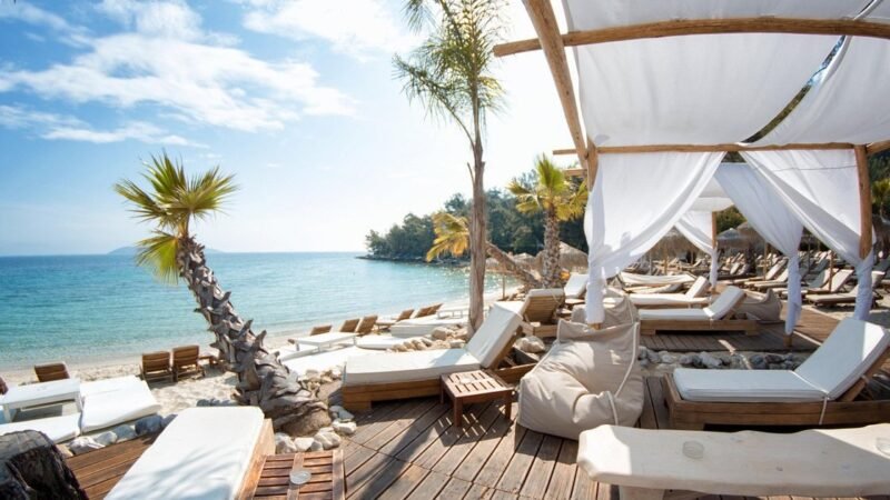 Best Beaches in Thassos with crystal clear turquoise water and golden sandy coastline