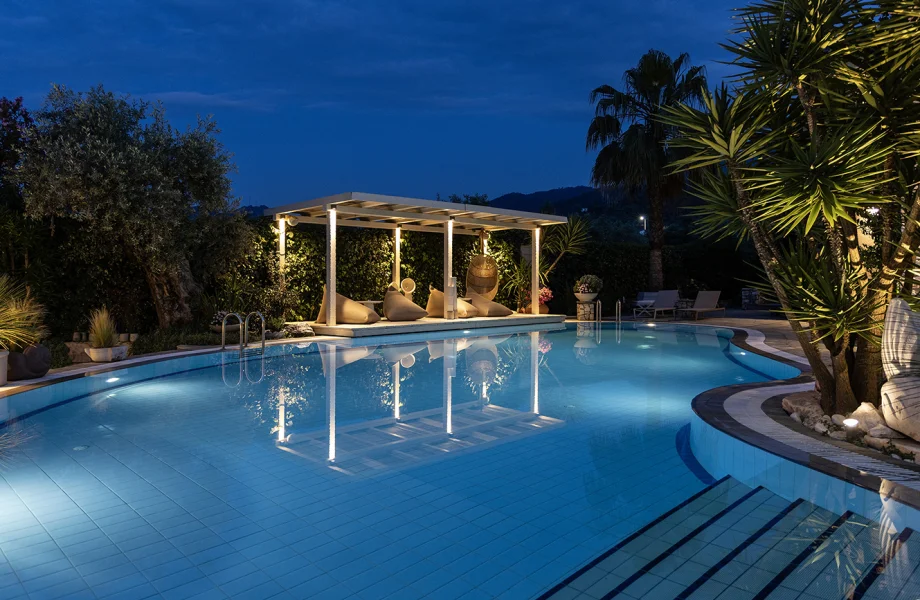 Nikoleta Luxury Villa swimming pool in Thassos