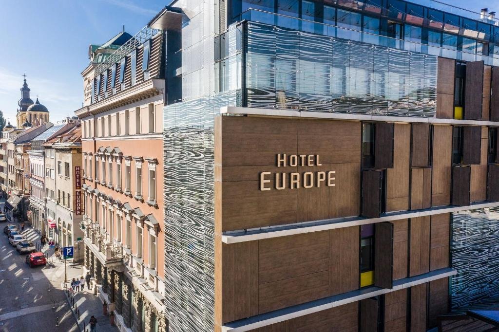 Hotel Europe Sarajevo exterior in the city center