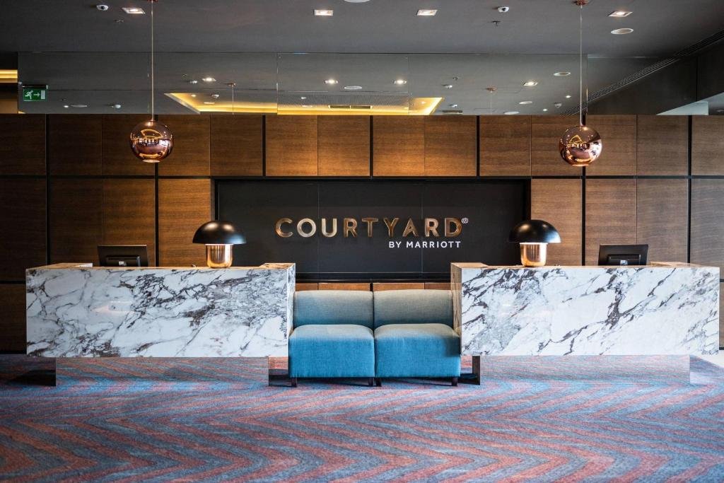 Courtyard Sarajevo hotel lobby and reception desk