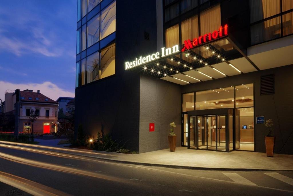 Residence Inn Sarajevo exterior at night