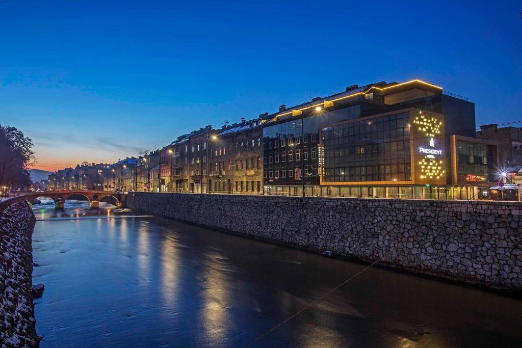 Hotel President Sarajevo exterior in the city center