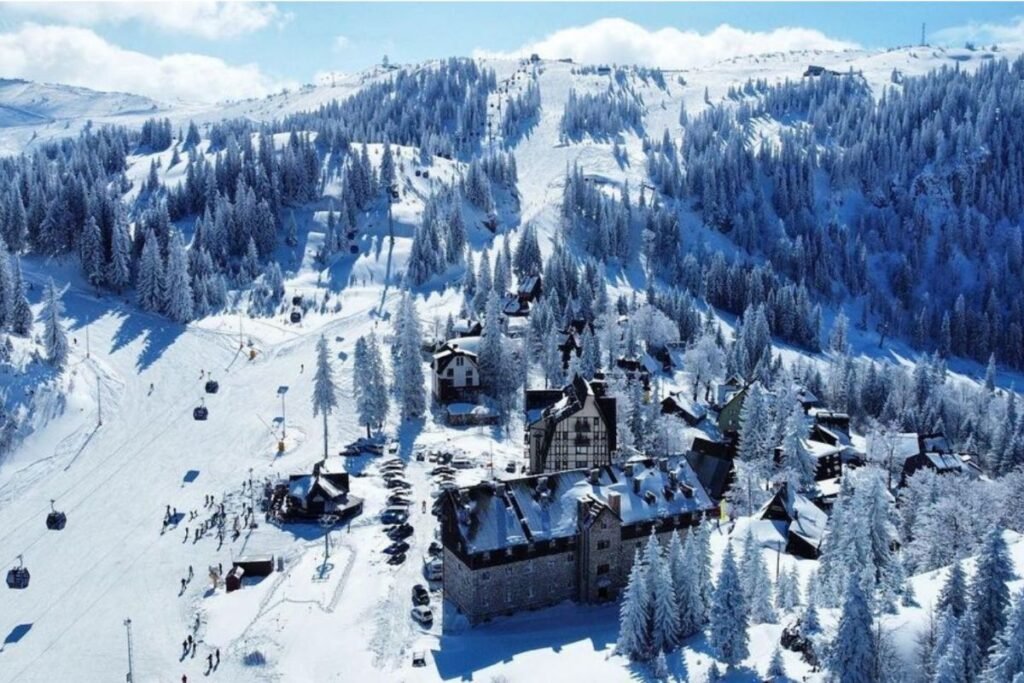 Jahorina mountain near Sarajevo in winter