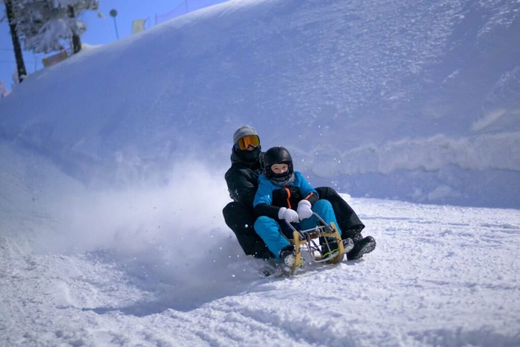 Sledding in Jahorina during winter