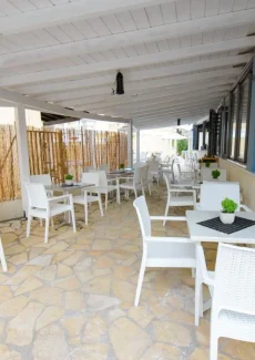 Restaurant at Saint Spiridon Hotel serving Greek and Mediterranean cuisine