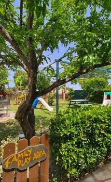Family play area at Orchard Restaurant in Sidari Corfu
