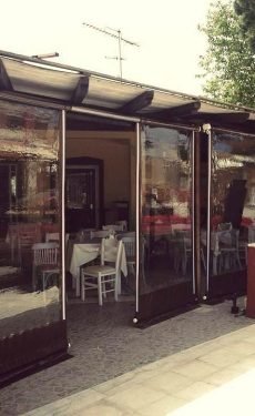 Exterior of The 50/50 Greek Taverna in Sidari Corfu