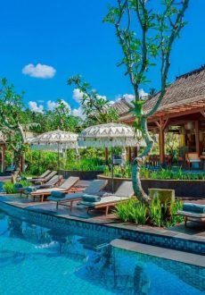 Spa pavilion in tropical rainforest setting in Ubud Bali