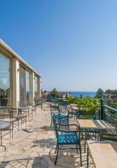 Outdoor lounge at CNic Paleo ArtNouveau Hotel