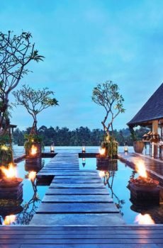 Modern resort exterior near Bisma Ubud jungle