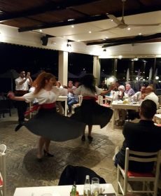 Greek night celebration at Aquarius Taverna in Sidari Corfu