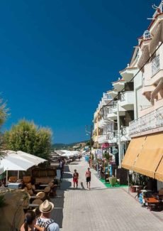 Waterfront promenade in Limenaria Thassos