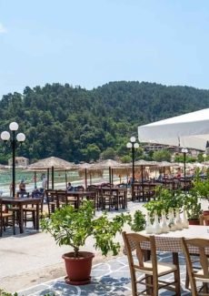 Beachfront restaurant in Skala Potamia Thassos