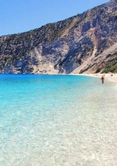 Kefalonia Greece beautiful beach and turquoise sea