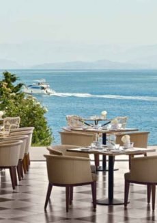 Corfu Greece restaurant with sea view