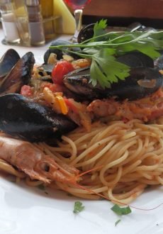 Traditional Greek dish served at Sousouro Restaurant